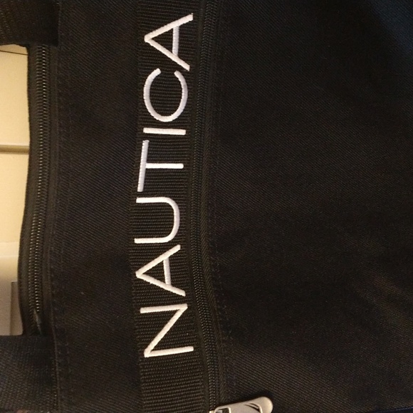 NWT Nautica black "Boat Tote" bag - Picture 2 of 9